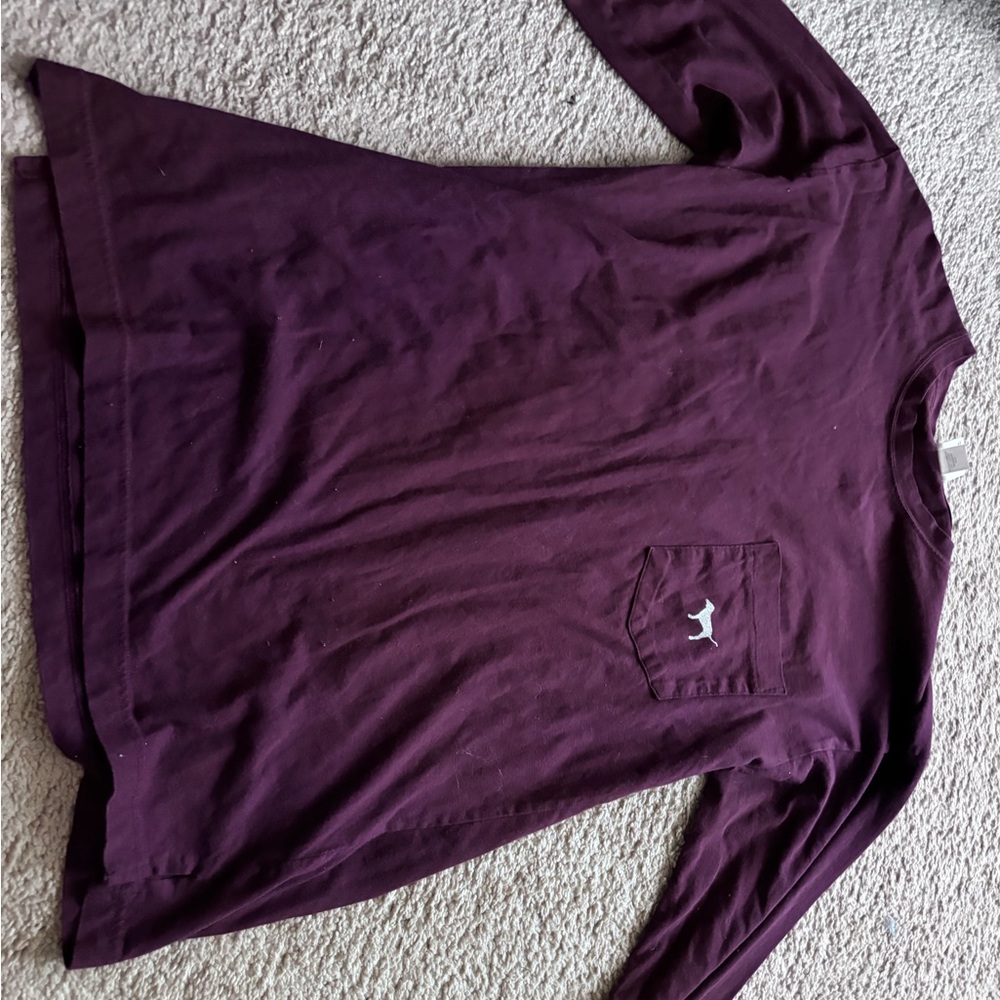 Purple Long Sleeve Shirt with Dog Logo